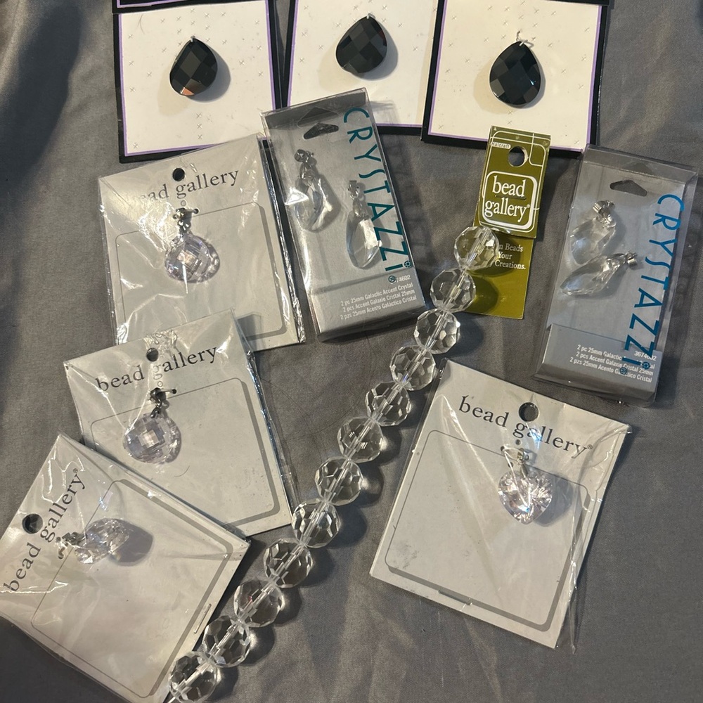 Lot of Bead Gallery & CRYSTAZZI Jewelry-Making Pendants and Beads
